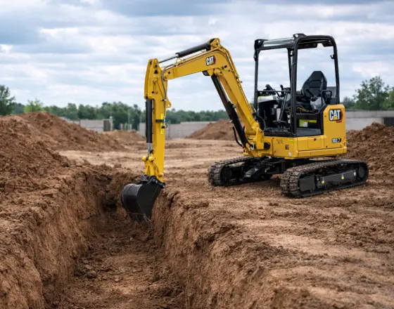 Terénní práce s minibagrem